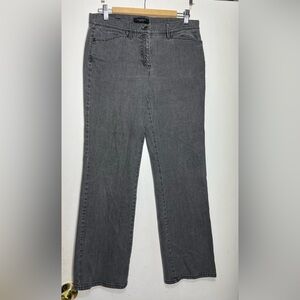 Talbots Gray Ribbed Knit Straight Leg Pants Bootcut Style Size 8